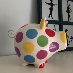 Big polka dot piggy bank